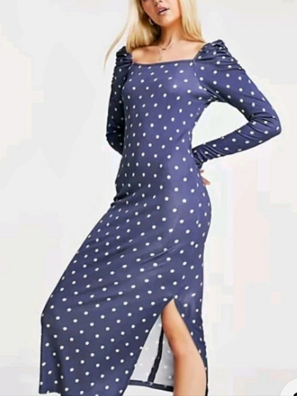 Ted Baker London Blue Meegwin Ditsy Spot Jersey Dress Size 4